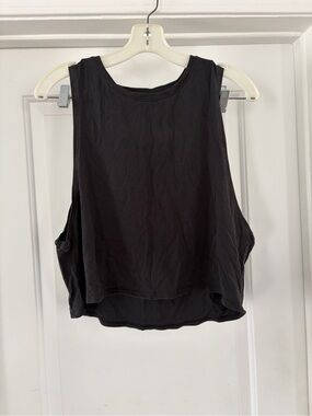 lululemon athletica Black Muscle Tank Crop Top